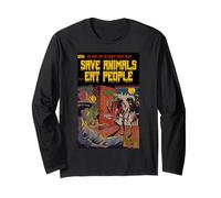 Save The Animals Eat People Vegan Animal Liberation Long Sleeve T-Shirt