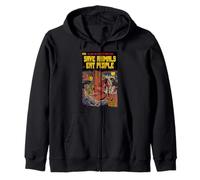 Save The Animals Eat People Vegan Animal Liberation Zip Hoodie