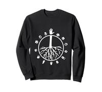 Save The Animals Go Vegan -Tree Roots, Paw print, Vegetarian Sweatshirt