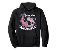 Save The Axolotls Cute Axolotl Protect The Axolotls Pullover Hoodie
