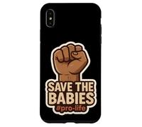 Save The Babies Pro-Life Raised Fist Pro Life Retro Vintage Case for iPhone XS Max