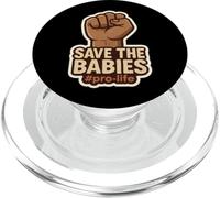 Save The Babies Pro-Life Raised Fist Pro Life Retro Vintage PopSockets PopGrip for MagSafe