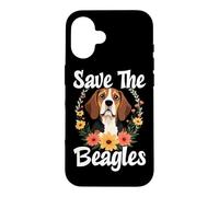Save The Beagles Beagle Rescue Adoption Support Case for iPhone 16