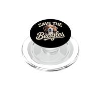 Save The Beagles Cute Dog Lover Rescue Graphic PopSockets PopGrip for MagSafe