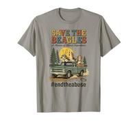 Save The Beagles End Animal Abuse Vintage Dog T-Shirt