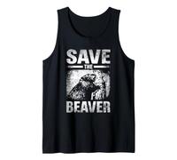 Save The Beaver Wildlife Forest Animal Tank Top