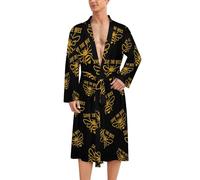Save The Bees Classic Bathrobe Loungewear Dressing Gown Womens Men for Spa Hotel Sleep S