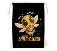 Save The Bees Drawstring Bags Portable Makeup Pouch Gift Bag Storage Organiser