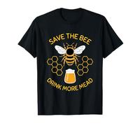 Save The Bees Drink More Mead Funny Craft Beer Official Brew T-Shirt