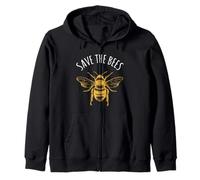 Save The Bees Earth Day Save Our Planet Environmental Zip Hoodie