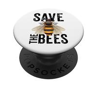 Save The Bees -Flowers, Hives, Earth Day, Environment, Peace PopSockets Adhesive PopGrip