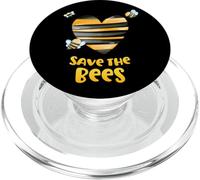 Save the Bees Heart Apiary Bee Beekeeper Earth Day Men Women PopSockets PopGrip for MagSafe
