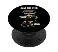 Save The Bees Native Pollinator Mason Leafcutter Bumblebee PopSockets Adhesive PopGrip