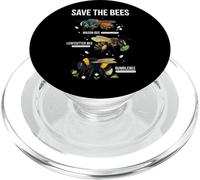 Save The Bees Native Pollinator Mason Leafcutter Bumblebee PopSockets PopGrip for MagSafe