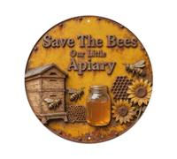 Save The Bees Our Little Apiary Metal Tin Sign Plaque