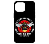 Save The Bees Planet Earth Vintage Bumblebee Art Case for iPhone 16 Pro Max