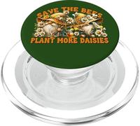 Save The Bees Plant More Daisies Funny Bee Gnome For Spring PopSockets PopGrip for MagSafe
