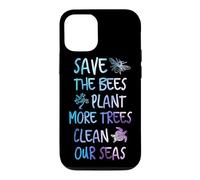 Save The Bees Plant More Trees Clean Our Seas Earth Case for iPhone 12/12 Pro