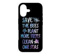 Save The Bees Plant More Trees Clean Our Seas Earth Case for iPhone 17
