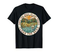 Save The Bees Plant Trees Clean The Seas T-Shirt