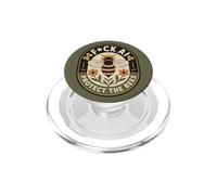 Save The Bees Protest Humor Vintage Beekeeper PopSockets PopGrip for MagSafe