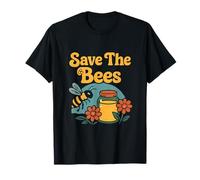 Save The Bees Retro Honey Bee Farm Graphic T-Shirt