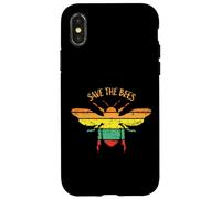 Save the Bees Retro Vintage Distressed Design Case for iPhone X/XS