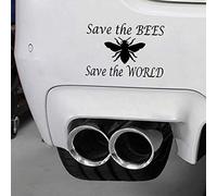 Save The Bees with Bee Art Fun Window Bumper Vinyl Decal Sticker 12.7CM x 18.6CM