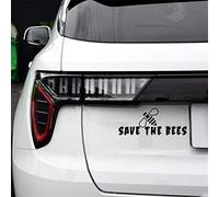 Save The Bees With Bee Stencil Fun Window Bumper Vinyl JDM Sticker 15.2CM x6.1CM