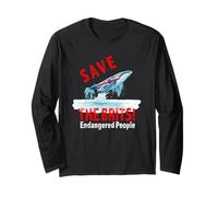 Save The Brits Endangered People Funny British Humour Long Sleeve T-Shirt