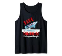 Save The Brits Endangered People Funny British Humour Tank Top