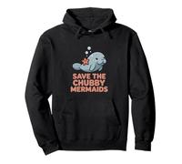 Save The Chubby Manatee Cute Mermaids Ocean Pullover Hoodie