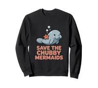 Save The Chubby Manatee Cute Mermaids Ocean Sweatshirt