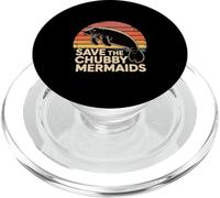 Save The Chubby Manatee Mermaids PopSockets PopGrip for MagSafe