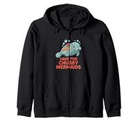 Save The Chubby Manatee Sea Animal Mermaids Zip Hoodie