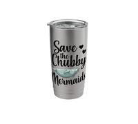Save The Chubby Mermaids Funny Ocean Stainless Steel Insulated Tumbler
