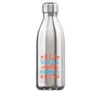 Save The Chubby Mermaids Vacuum Insulated Thermal Water Bottle Silver