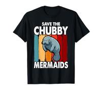 Save The Chubby Sea Cow Mermaids Manatee Floaty Potatoes T-Shirt