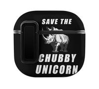 SAVE THE CHUBBY UNICORN Case Compatible with AirPods 4 Hard Earphone Case Protective Cover