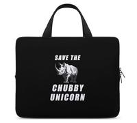 SAVE THE CHUBBY UNICORN Laptop Bag Sleeve Funny Tablet Case Protective Carry Bag Briefcase with Handle 17inch