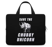 SAVE THE CHUBBY UNICORN Laptop Bag Sleeve Funny Tablet Case Protective Carry Bag Briefcase with Handle 12inch