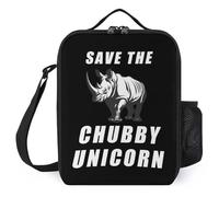 Save The Chubby Unicorn Lunch Bag Portable Lunch Box Cooler Bags Container Tote Bag for Women Men