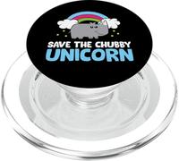 Save The Chubby Unicorn Rhinoceros Cute Rhino PopSockets PopGrip for MagSafe