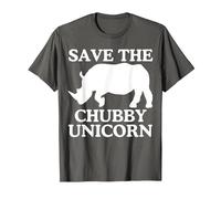 Save The Chubby Unicorn T-Shirt Sarkastic Funny T-Shirt, Men, Asphalt Grey, XX-Large