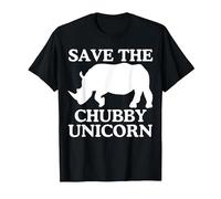 Save The Chubby Unicorn T-Shirt Sarkastic Funny T-Shirt, Men, Black, Small
