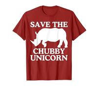 Save The Chubby Unicorn T-Shirt Sarkastic Funny T-Shirt, Men, Cranberry Red, 3X-Large