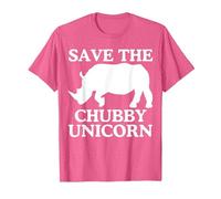 Save The Chubby Unicorn T-Shirt Sarkastic Funny T-Shirt, Men, Pink Heather, 3X-Large