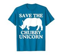 Save The Chubby Unicorn T-Shirt Sarkastic Funny T-Shirt, Men, Sapphire Blue, 3X-Large
