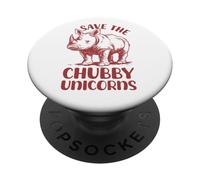 Save the Chubby Unicorns Funny Rhino PopSockets Adhesive PopGrip