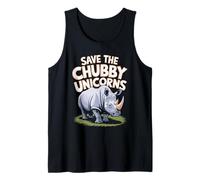 Save The Chubby Unicorns Funny Rhino Shirt Tank Top